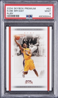 2004-05 SkyBox Premium Ruby #62 Kobe Bryant (#68/75) - PSA MINT 9